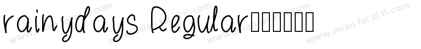 rainydays Regular字体转换